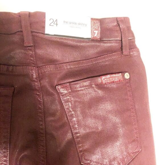 7FAM Super Skinny Coated Ankle Jeans - Picture 6 of 7